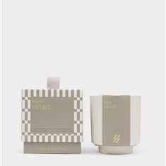Ceramic Sentiment Candle Happy Home